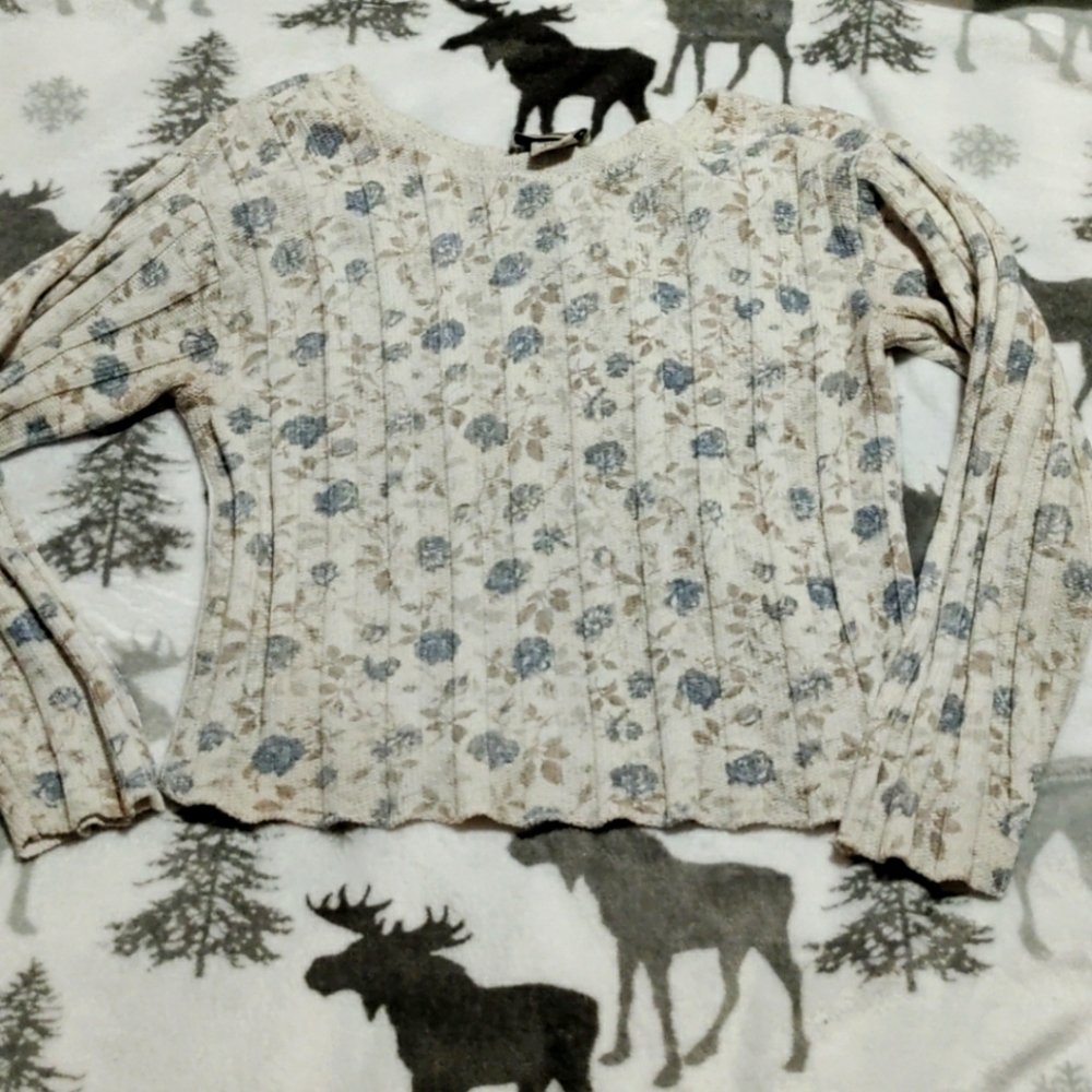 Country Seat Floral Knitted Sweater